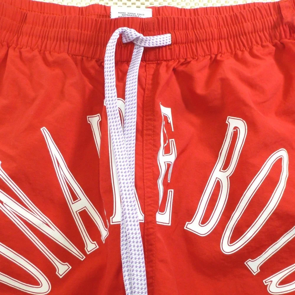 Billionaire Boys Club Mens Red Arch Logo Nylon Swim Shorts XXXL *ISSUES*